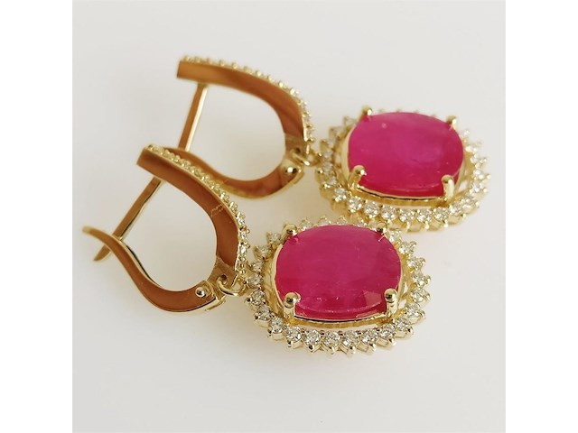 Earrings ruby - afbeelding 3 van  7