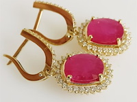 Earrings ruby - afbeelding 3 van  7