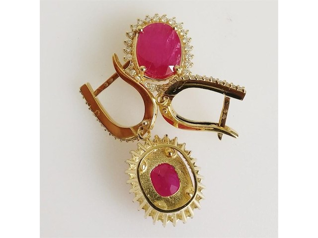Earrings ruby - afbeelding 4 van  7
