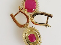 Earrings ruby - afbeelding 4 van  7