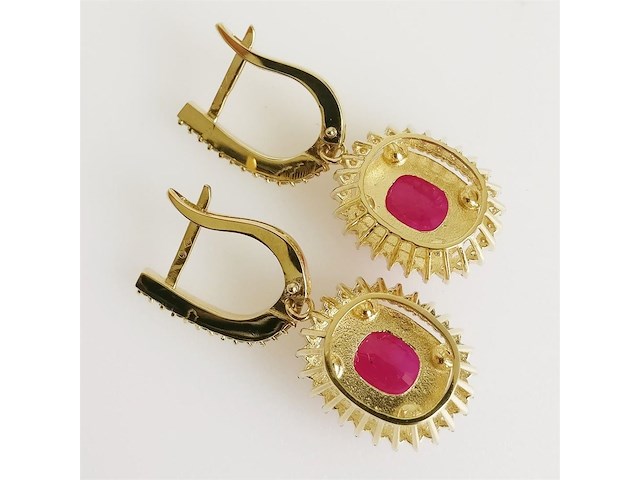 Earrings ruby - afbeelding 5 van  7