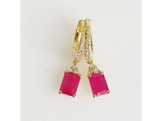 Earrings ruby - afbeelding 1 van  6