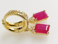 Earrings ruby - afbeelding 2 van  6