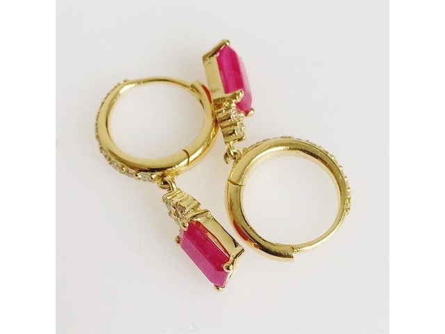 Earrings ruby - afbeelding 4 van  6