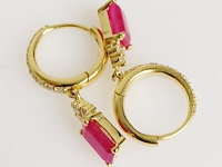 Earrings ruby - afbeelding 4 van  6