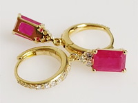 Earrings ruby - afbeelding 5 van  6