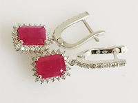 Earrings ruby - afbeelding 2 van  4