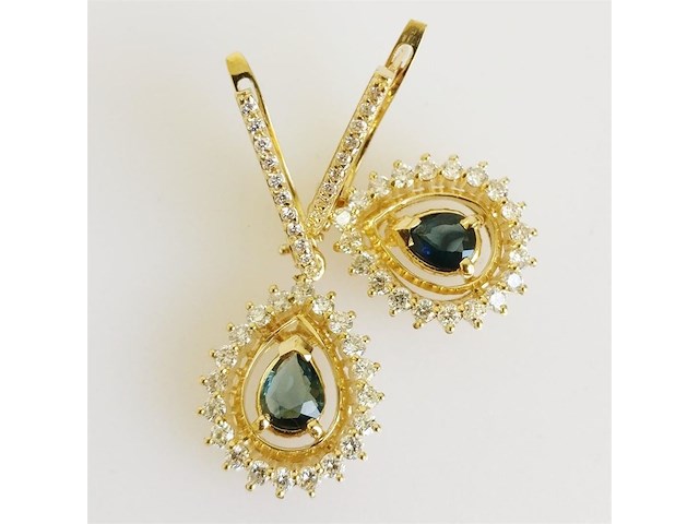 Earrings sapphire - afbeelding 1 van  5