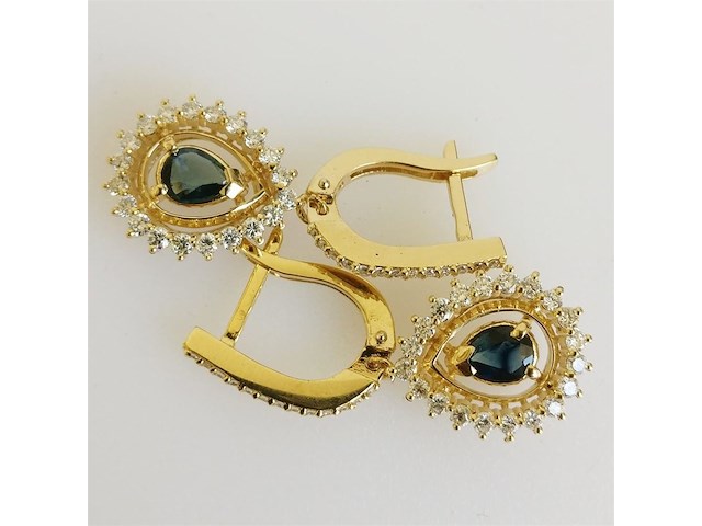 Earrings sapphire - afbeelding 2 van  5
