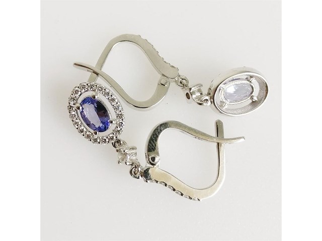 Earrings tanzanite - afbeelding 3 van  6