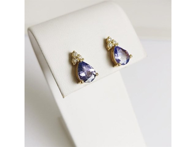 Earrings tanzanite - afbeelding 3 van  6