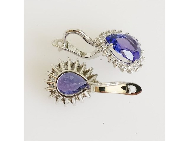Earrings tanzanite - afbeelding 3 van  6