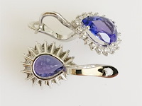 Earrings tanzanite - afbeelding 3 van  6