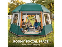 Easy pitch cabin tent, waterdicht 3000 mm, 4 personen - afbeelding 4 van  6