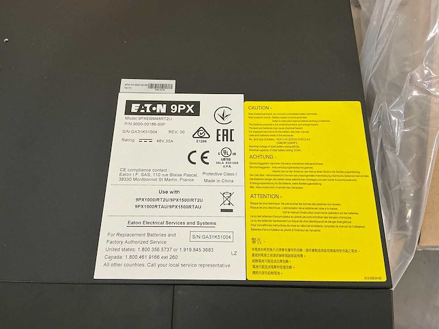Eaton 9px ebm 48v rt2u computer extended battery + expansion pack - afbeelding 4 van  8