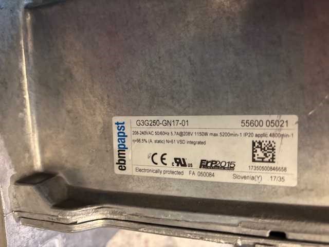 Ebm papst - ebm papst g3g250-gn17-01 centrifugaalventilator - afbeelding 3 van  4