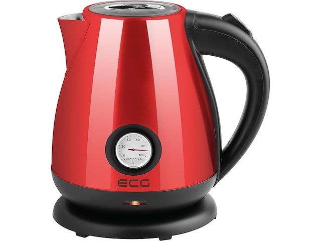 Ecg metallico rosso waterkoker - afbeelding 1 van  3