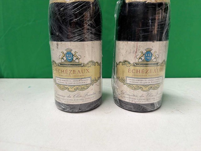 Echézeaux grand cru 1976 van domaine du clos frantin, vosne-romanée, bourgogne rode wijn (2x) - afbeelding 2 van  3