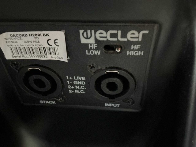 Ecler dacord 2081 bk en uma sb 118i speaker box (3x) - afbeelding 3 van  4