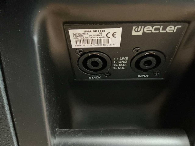 Ecler dacord h 2081 bk + uma sb 118i speaker (3x) - afbeelding 4 van  4