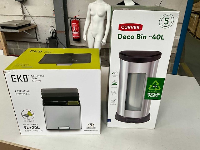Eco & curver prullenbak (2x) - afbeelding 1 van  8