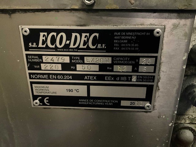 Eco-dec ex20w vloeistof regeneratiesysteem - afbeelding 5 van  5