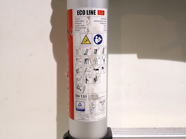 Eco line telescopische ladder 3m - afbeelding 3 van  5