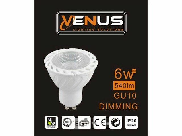 Ed-spot gu10 – 6w – dimbaar – 6500k koud wit – ip20 (x50) - afbeelding 5 van  5