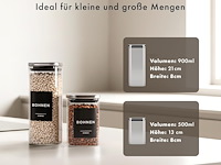 Edelhaus voorraadpotten met deksel van roestvrij staal (4 x 1000 ml, 8 x 600 ml) - afbeelding 2 van  3