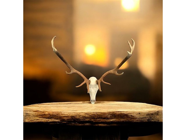 Edelhert - schedel met gewei - afbeelding 5 van  8