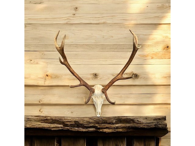 Edelhert - schedel met gewei - afbeelding 2 van  6