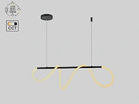 Edera design hanglamp zand zwart 110cm 40w led cct 3 kleur & 3 stappen dimmen(1x)
