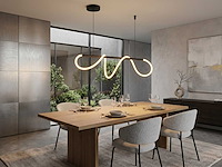 Edera design hanglamp zand zwart 110cm 40w led cct 3 kleur & 3 stappen dimmen(2x) - afbeelding 1 van  4