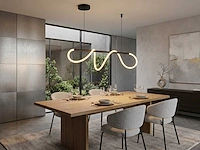 Edera design hanglamp zand zwart 110cm 40w led cct 3 kleur & 3 stappen dimmen(2x)