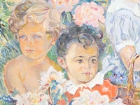 Edgard wiethase (1881-1965), portrait of 7 girls, 1953, oil on canvas 108 x 83 cm. (42.52 x 32.67 in.), frame: 125 x 100 cm. (49.21 x 39.36 in.) - afbeelding 7 van  7