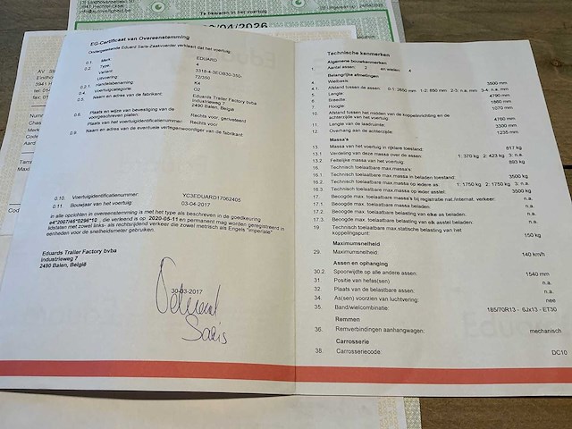 Eduard - 2018 - k4 330 x 180 3-kipper - aanhangwagen - afbeelding 13 van  21