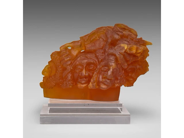 Edward leibovitz (1946-2019), 'le royaume déchiré', 1995, glass paste sculpture the sculpture: 33 x 48 cm. (12.99 x 18.89 in.), with plexi base: 41 cm. (16.14 in.) - afbeelding 2 van  10