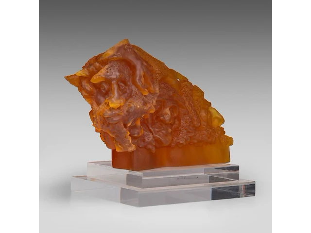 Edward leibovitz (1946-2019), 'le royaume déchiré', 1995, glass paste sculpture the sculpture: 33 x 48 cm. (12.99 x 18.89 in.), with plexi base: 41 cm. (16.14 in.) - afbeelding 3 van  10