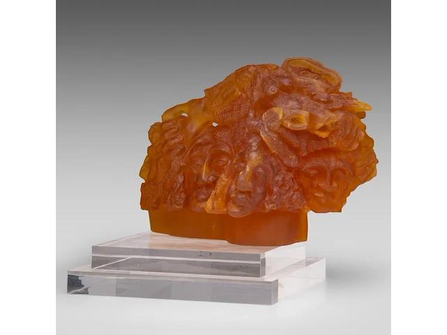 Edward leibovitz (1946-2019), 'le royaume déchiré', 1995, glass paste sculpture the sculpture: 33 x 48 cm. (12.99 x 18.89 in.), with plexi base: 41 cm. (16.14 in.) - afbeelding 5 van  10
