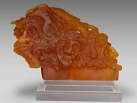 Edward leibovitz (1946-2019), 'le royaume déchiré', 1995, glass paste sculpture the sculpture: 33 x 48 cm. (12.99 x 18.89 in.), with plexi base: 41 cm. (16.14 in.) - afbeelding 7 van  10
