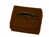 Edwardiaanse lederen en zilveren toilettas /... - afbeelding 3 van  4