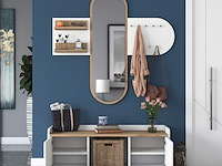 Ee101 kapstok | 100% melamine | wit, walnoot - afbeelding 3 van  7