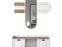 Ee101 kapstok | 100% melamine | wit, walnoot - afbeelding 7 van  7