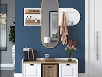 Ee101 kapstok | 100% melamine | wit, walnoot - afbeelding 2 van  7