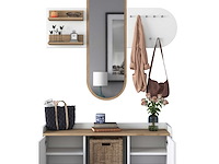 Ee101 kapstok | 100% melamine | wit, walnoot - afbeelding 6 van  7