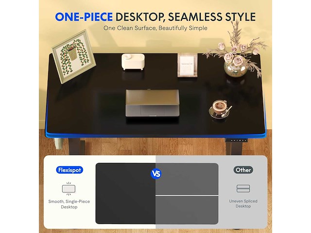 Eén sta-bureau 100x60cm, elektrisch in hoogte verstelbaar bureau - afbeelding 5 van  7