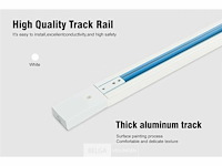 Eenfase rail – 1 m – wit – aluminium – ip20 – inclusief montageset (x10) - afbeelding 2 van  4