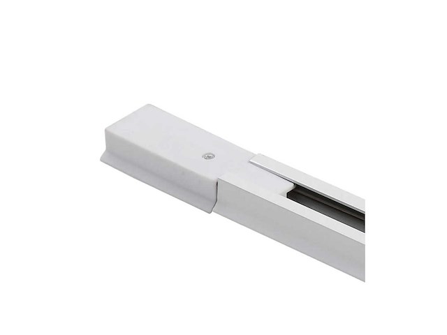 Eenfase rail – 1 m – wit – aluminium – ip20 – inclusief montageset (x5) - afbeelding 1 van  1