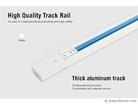 Eenfase rail . 1 m . wit . aluminium . ip20 . inclusief montageset (x5) - afbeelding 1 van  3