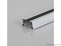 Eenfase rail – 1 m – wit – aluminium – ip20 – inclusief montageset (x5) - afbeelding 2 van  3